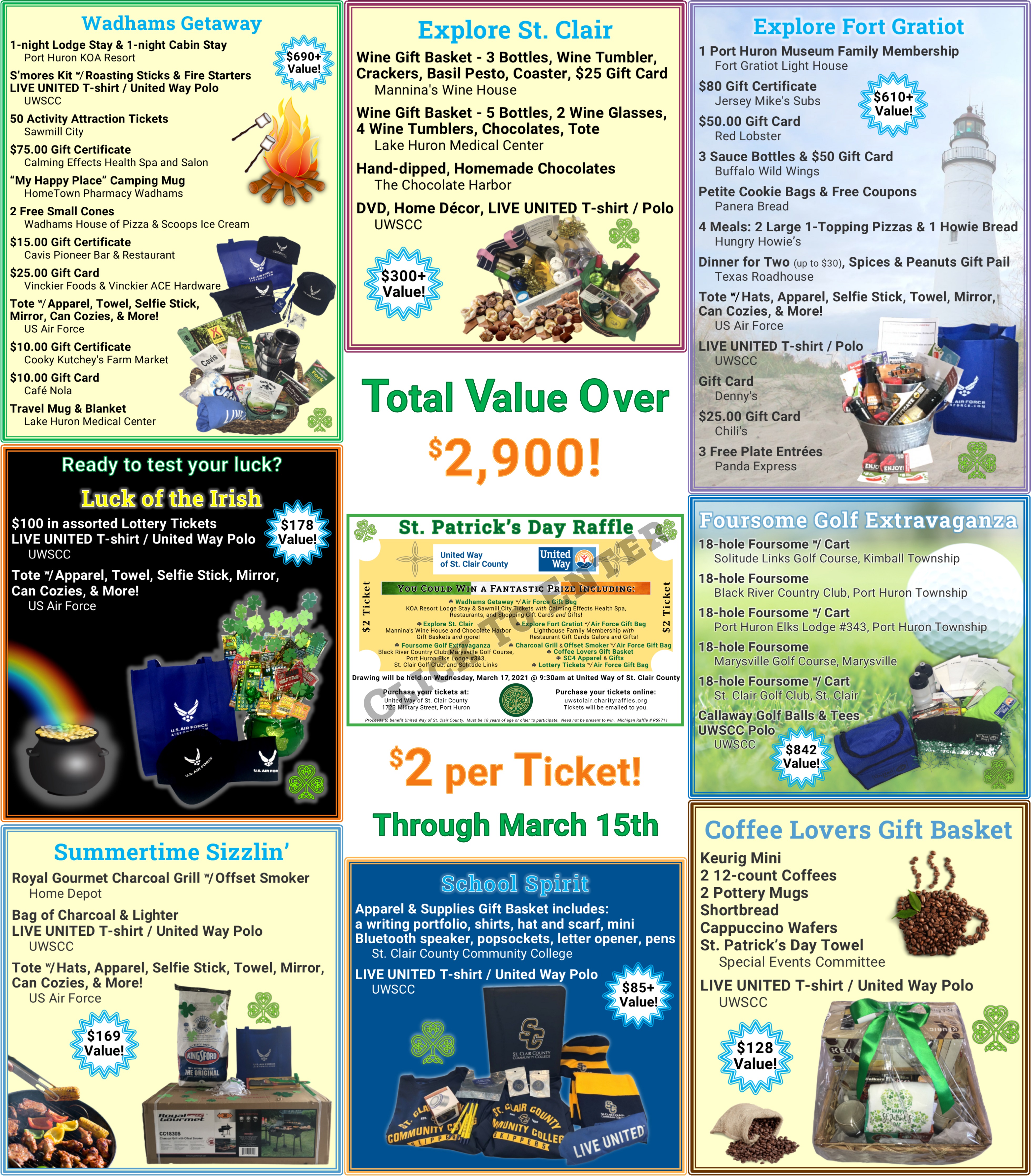 St. Patrick's Day Raffle Prizes
