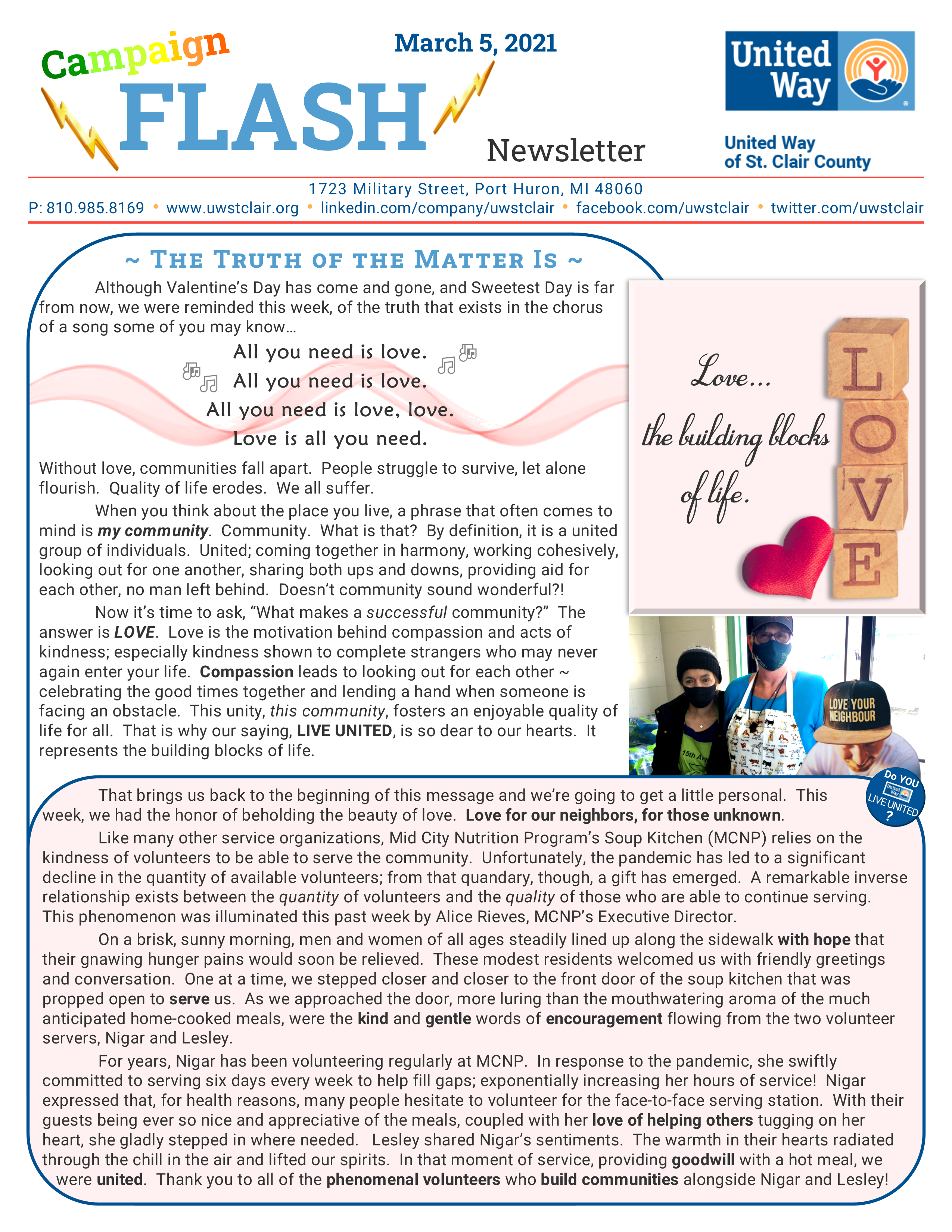 March 5, 2021 Newsletter