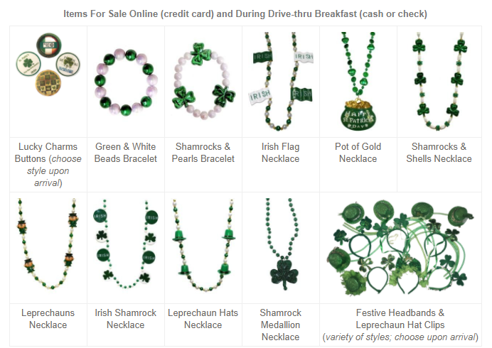 St. Patrick's Day Raffle Prizes