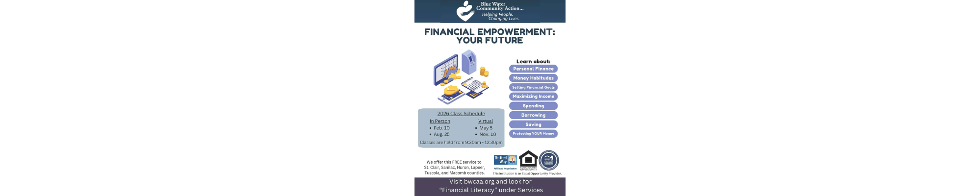 Blue Water Community Action Homebuyer Education Class